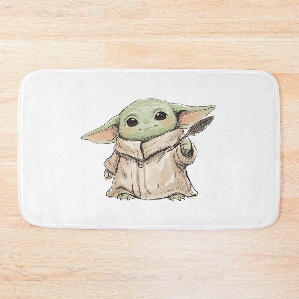 Item preview, BABY YODA WITH QUILL AND INK designed and sold by LIS AND MELIVERSO.