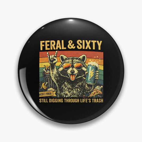 Item preview, Feral and Sixty 60th Birthday Sarcastic Sixtieth designed and sold by Blok45.