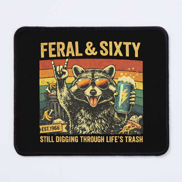 Item preview, Feral and Sixty 60th Birthday Sarcastic Sixtieth designed and sold by Blok45.