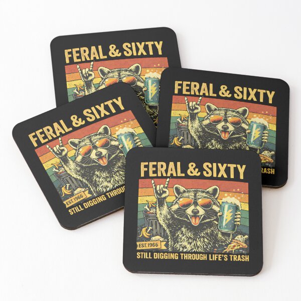 Item preview, Feral and Sixty 60th Birthday Sarcastic Sixtieth designed and sold by Blok45.