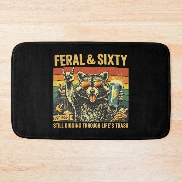 Item preview, Feral and Sixty 60th Birthday Sarcastic Sixtieth designed and sold by Blok45.