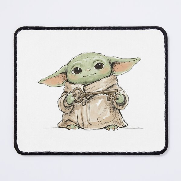 Item preview, BABY YODA WITH ANTIQUE KEY designed and sold by LIS AND MELIVERSO.