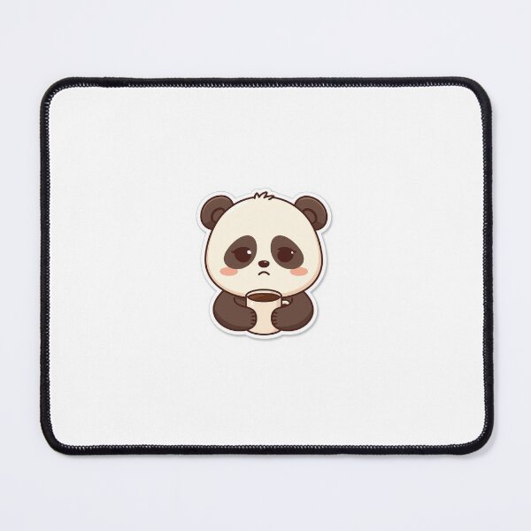 Item preview, Tired Panda Running on Empty Sticker – Funny Coffee Meme designed and sold by nashthrift.