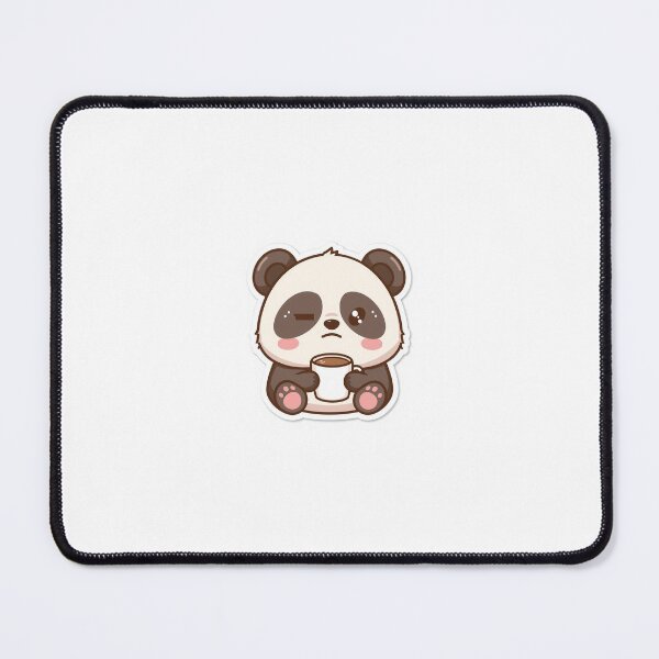 Item preview, Tired Panda Running on Empty Sticker – Funny Coffee Meme designed and sold by nashthrift.