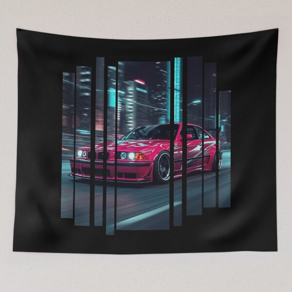 Item preview, B.W the Power of the 3 coupe with wide body kit, street racing vibe, high contrast neon colors 23 designed and sold by Neon G.
