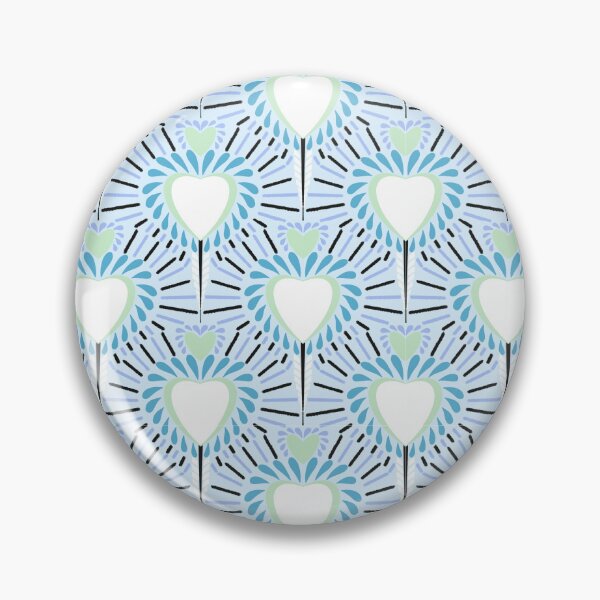 Item preview, Colorful Seamless Heart Pattern | Retro Love Design | Blue Hearts designed and sold by Soha05.