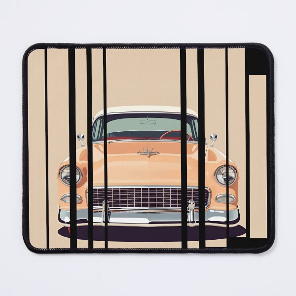 Item preview, Chevy Bel Air 1955, 50s pastel palette, chrome shine, mid-century 11 designed and sold by Neon G.