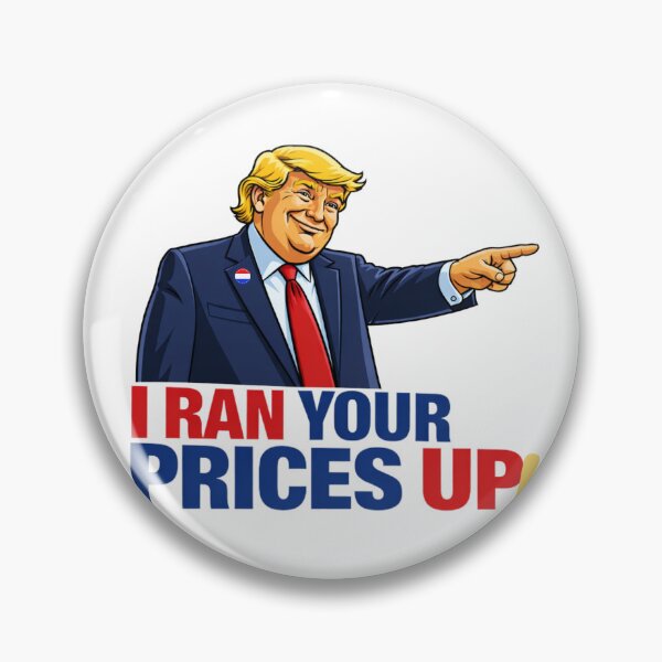 Item preview, Inflation Satire Pointing Trump Rising Prices | Patriotic Bold Illustration designed and sold by Zuriel Hargrove.
