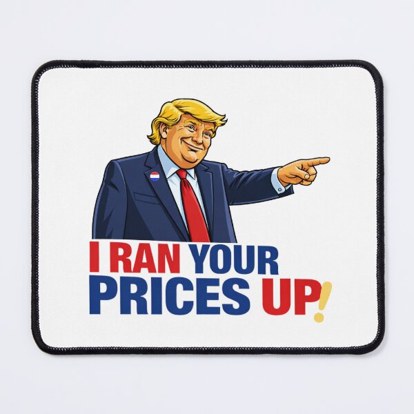 Item preview, Inflation Satire Pointing Trump Rising Prices | Patriotic Bold Illustration designed and sold by Zuriel Hargrove.