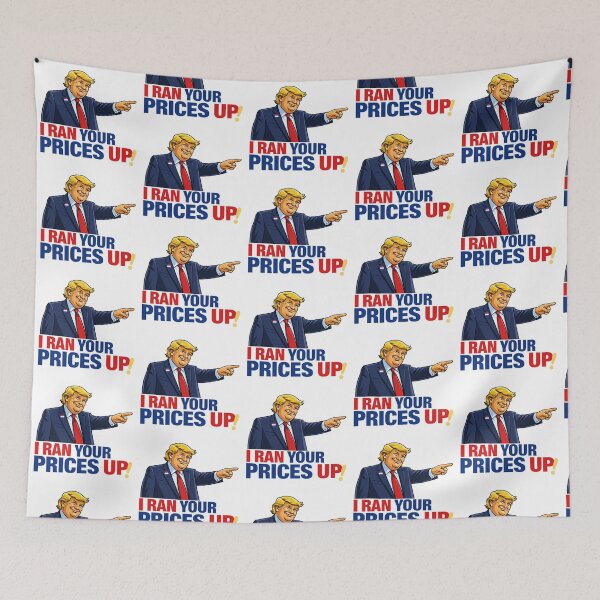 Item preview, Inflation Satire Pointing Trump Rising Prices | Patriotic Bold Illustration designed and sold by Zuriel Hargrove.
