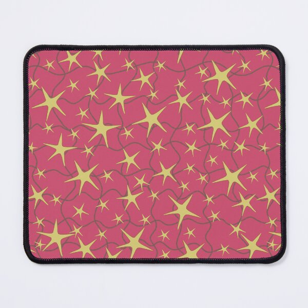 Item preview, Starfish Tangle: Whimsical Golden Stars on Rose Pink designed and sold by phatlizzardart.
