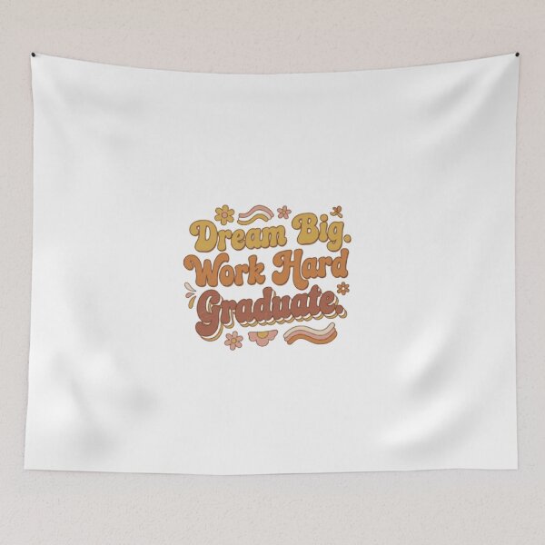 Item preview, Retro Groovy Dream Big Work Hard Graduate Floral designed and sold by ShoopingAn.