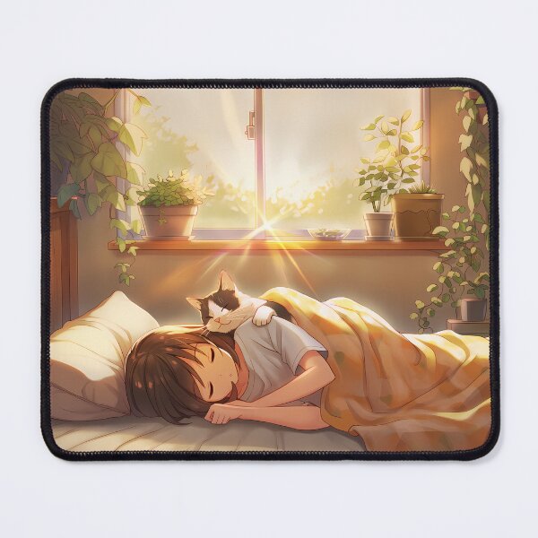 Item preview, Cozy Vibes - Early Morning Cat Snuggles designed and sold by waifu-alert.