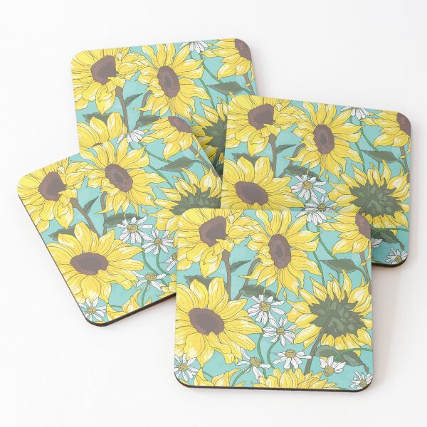 Item preview, Sunflower and Chamomille Flower Print designed and sold by Poppylipops.