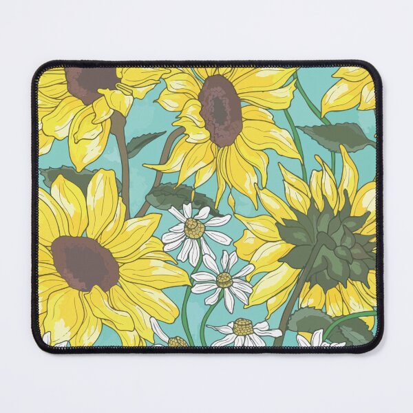 Item preview, Sunflower and Chamomille Flower Print designed and sold by Poppylipops.