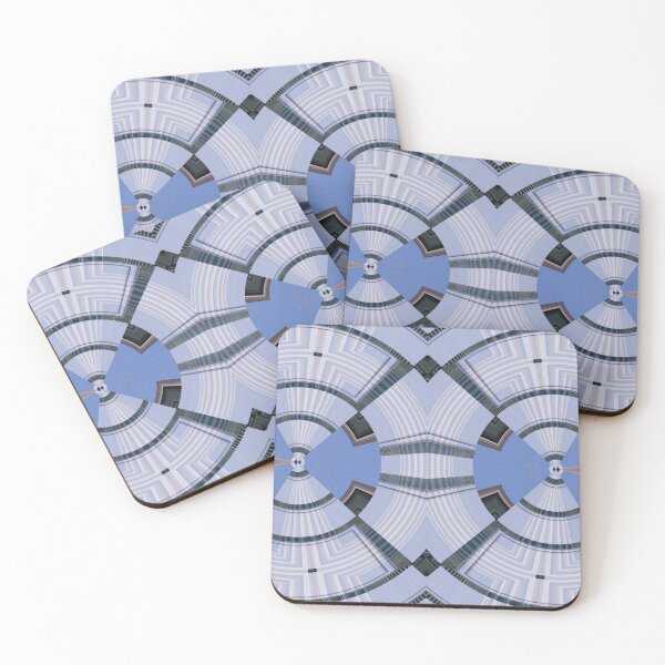 Item preview, Twin Spin Abstract Feature Art by Jenny Meehan in Blue  designed and sold by Jenny Meehan Art Prints and Patterns  .