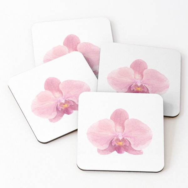 Item preview, watercolour orchid flower designed and sold by strawbpatchco.