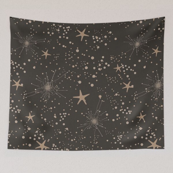 Item preview, Midnight Sea Spark: Neutral Starfish & Celestial Bubbles designed and sold by phatlizzardart.