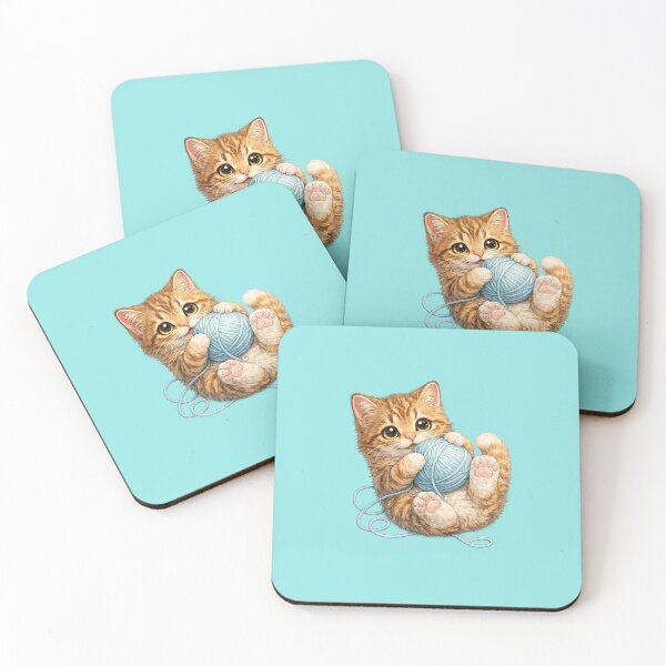 Item preview, cat holding a ball of yarn designed and sold by PasoaPaso2025.