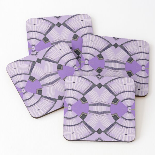 Item preview,  Twin Spin Abstract Feature Art by Jenny Meehan in Purple  designed and sold by Jenny Meehan Art Prints and Patterns  .