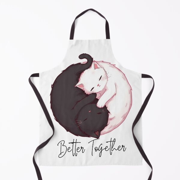 Item preview, Yin Yang Cats- Better Together- Minimalist Kawaii Illustration designed and sold by INDEEDME.