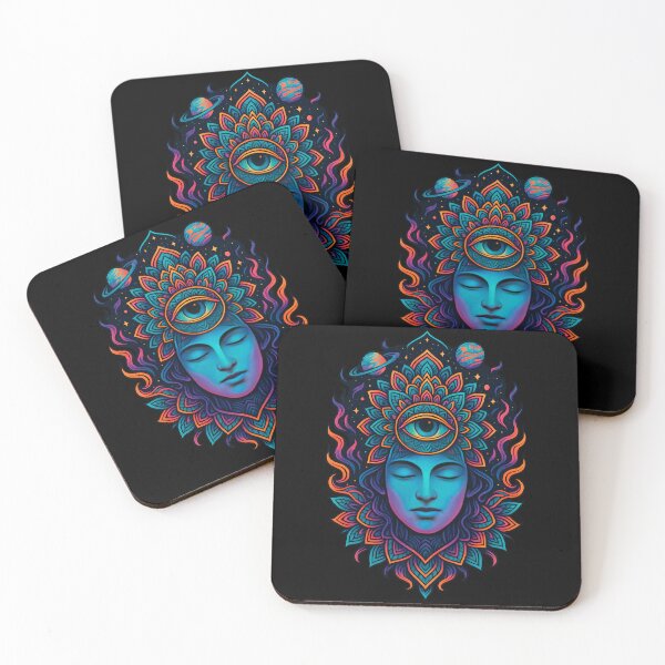 Item preview, Cosmic Consciousness Celestial Third Eye Mandala – Psychedelic Spiritual Art designed and sold by WilderRoads.