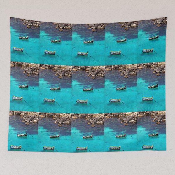 Item preview, Luzzo Boats at Anchor Bay in Malta  designed and sold by Violaman.