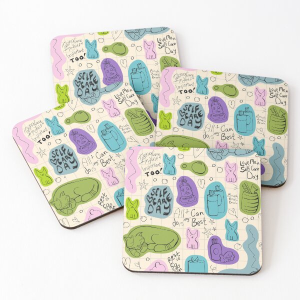 Item preview, Take Care With Love, Self Care Positive Motivational Design designed and sold by DanielleFishIll.