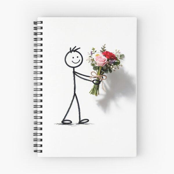 Item preview, Stick Man With Flower Bouquet designed and sold by Maria Dryfhout.