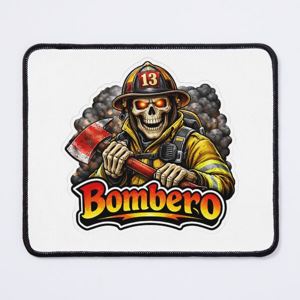 Item preview, Skeleton Bombero Firefighter Sticker: Bombero Bunker Gear Decal designed and sold by BrinaandPops.