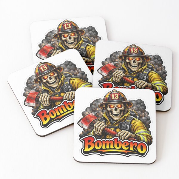 Item preview, Skeleton Bombero Firefighter Sticker: Bombero Bunker Gear Decal designed and sold by BrinaandPops.