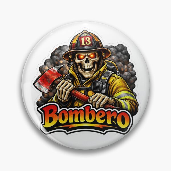 Item preview, Skeleton Bombero Firefighter Sticker: Bombero Bunker Gear Decal designed and sold by BrinaandPops.