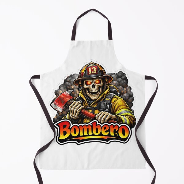 Item preview, Skeleton Bombero Firefighter Sticker: Bombero Bunker Gear Decal designed and sold by BrinaandPops.