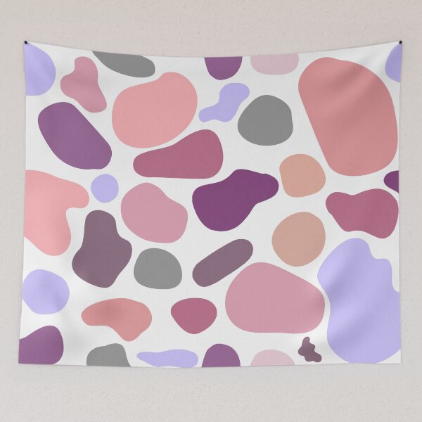Item preview, Abstract Pink and Purple Blob Shapes Pattern designed and sold by ChloeDoesArt03.