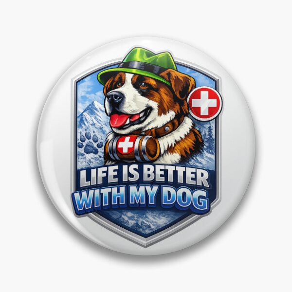 Item preview, Saint Bernard Rescue Dog Alpine Logo designed and sold by AleksKos.