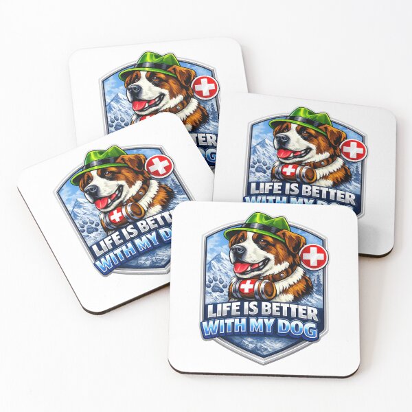 Item preview, Saint Bernard Rescue Dog Alpine Logo designed and sold by AleksKos.