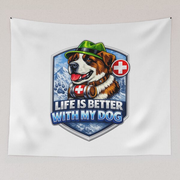 Item preview, Saint Bernard Rescue Dog Alpine Logo designed and sold by AleksKos.