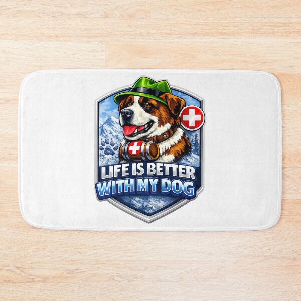 Item preview, Saint Bernard Rescue Dog Alpine Logo designed and sold by AleksKos.