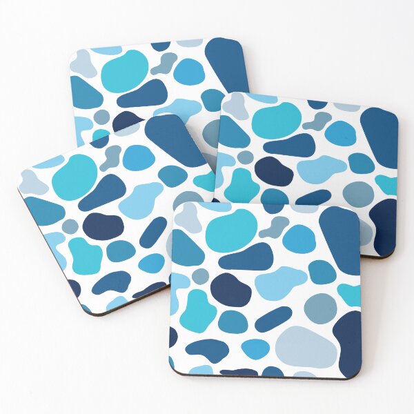 Item preview, Abstract Blue Blob Shapes Pattern designed and sold by ChloeDoesArt03.
