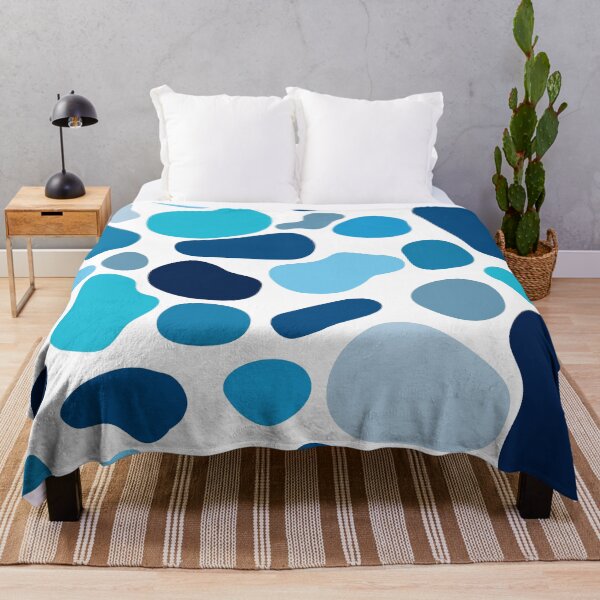 Item preview, Abstract Blue Blob Shapes Pattern designed and sold by ChloeDoesArt03.