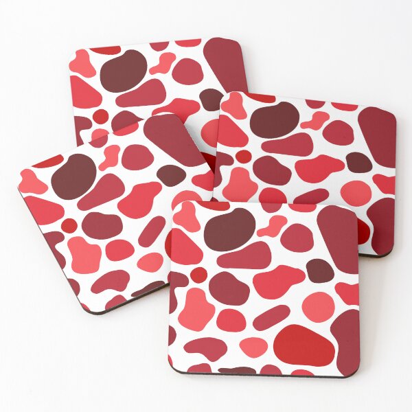 Item preview, Abstract Red Blob Shapes Pattern designed and sold by ChloeDoesArt03.
