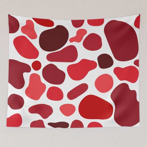 Item preview, Abstract Red Blob Shapes Pattern designed and sold by ChloeDoesArt03.