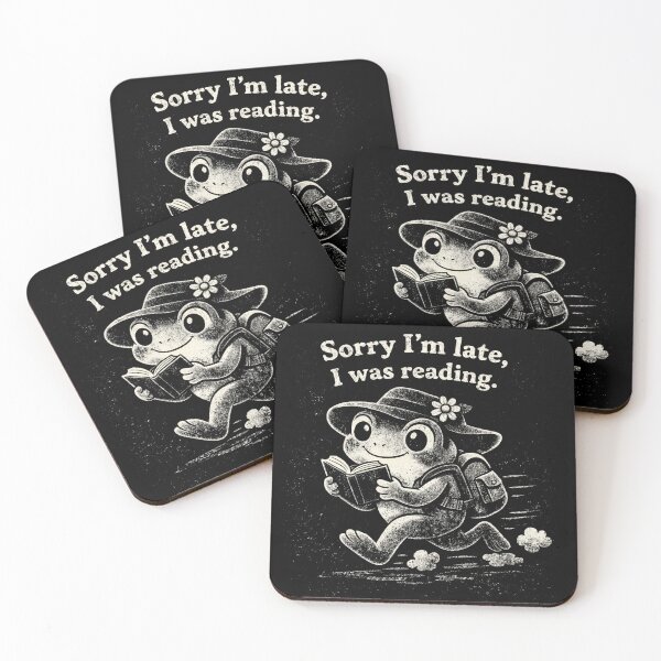 Item preview, Sorry I'm Late I Was Reading Funny Frog designed and sold by will freed18.