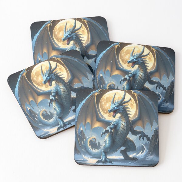 Item preview, Ice Dragon - Frozen Drake Fantasy Art designed and sold by Lucid Dream Pixel.