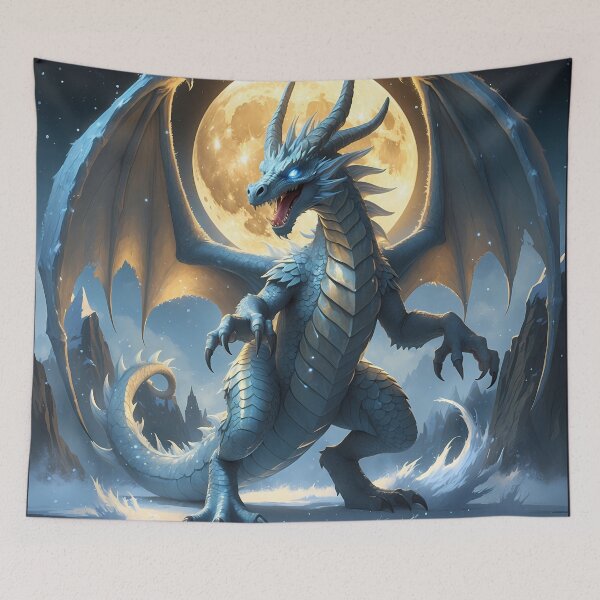 Item preview, Ice Dragon - Frozen Drake Fantasy Art designed and sold by Lucid Dream Pixel.