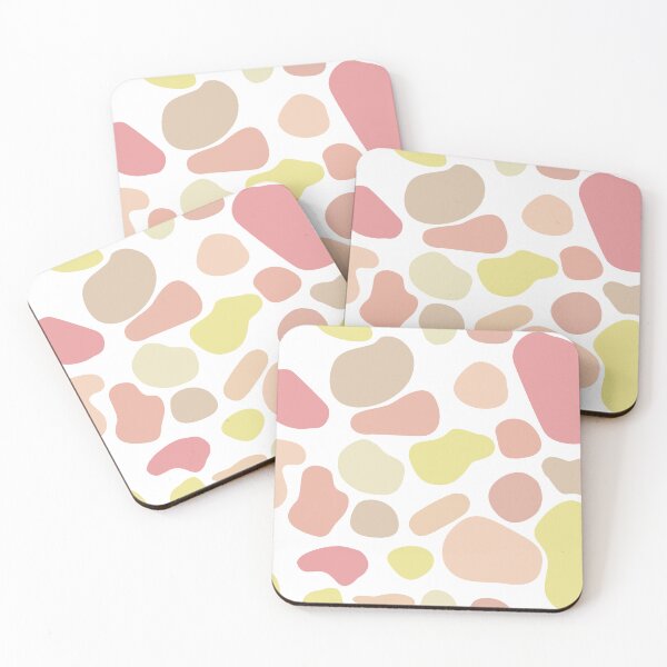 Item preview, Abstract Pink and Yellow Blob Shapes Pattern designed and sold by ChloeDoesArt03.