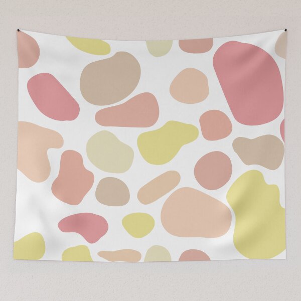 Item preview, Abstract Pink and Yellow Blob Shapes Pattern designed and sold by ChloeDoesArt03.