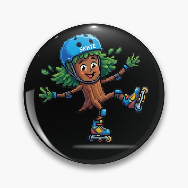 Item preview, Skateboard tree in pixel art designed and sold by Herzbaumatelier.