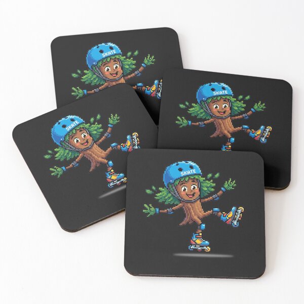 Item preview, Skateboard tree in pixel art designed and sold by Herzbaumatelier.
