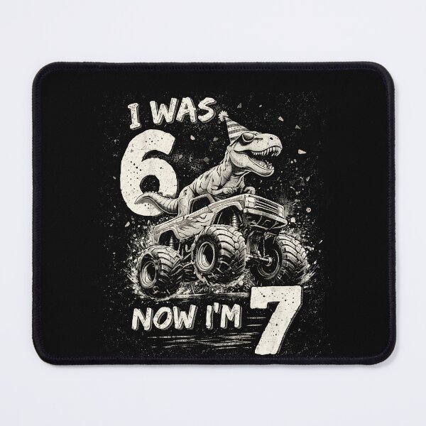 Item preview, Dinosaur Monster Truck Birthday I Was 6 Now I'm 7 designed and sold by will freed18.